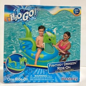 Bestway H2O Go! Fantasy Dragon Kids Ride-On HeavyDuty Handles Pool Float Ages 3+